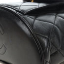 CHANEL Matelasse Chain Backpack Lamb Skin Black Gold Tone CC Auth BA14567M-15
