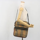 Burberrys Nova Check Shoulder Bag Canvas Beige Gold Tone Auth BA14568-20