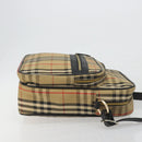 Burberrys Nova Check Shoulder Bag Canvas Beige Gold Tone Auth BA14568-3