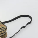 Burberrys Nova Check Shoulder Bag Canvas Beige Gold Tone Auth BA14568-8