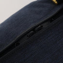 GUCCI Boston Bag Canvas 2way Navy Gold Tone 012 123 0254 Auth BA14569-19