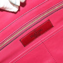 VALENTINO Studs Tote Bag Leather 2way Pink Gold Tone Auth BA14571-20