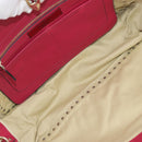 VALENTINO Studs Tote Bag Leather 2way Pink Gold Tone Auth BA14571-11
