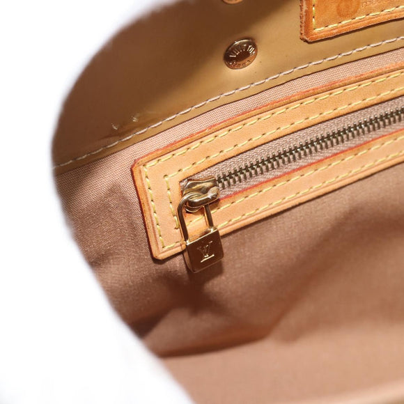 LOUIS VUITTON Monogram Vernis Reade PM Hand Bag Rose Florentine LV Auth BA14574