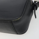 BURBERRY Shoulder Bag Leather Black Silver Auth BA14575-10