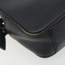 BURBERRY Shoulder Bag Leather Black Silver Auth BA14575-11