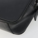 BURBERRY Shoulder Bag Leather Black Silver Auth BA14575-12