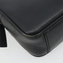 BURBERRY Shoulder Bag Leather Black Silver Auth BA14575-13