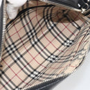 BURBERRY Shoulder Bag Leather Black Silver Auth BA14575-17