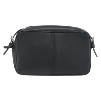 BURBERRY Shoulder Bag Leather Black Silver Auth BA14575 - 0