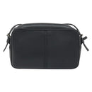BURBERRY Shoulder Bag Leather Black Silver Auth BA14575-3