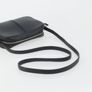 BURBERRY Shoulder Bag Leather Black Silver Auth BA14575-7