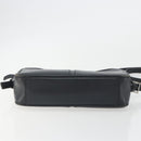 BURBERRY Shoulder Bag Leather Black Silver Auth BA14575-9