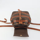 CELINE Macadam Backpack PVC Leather Brown Gold Tone Auth BA14576A-10