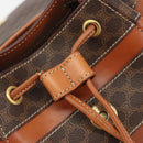 CELINE Macadam Backpack PVC Leather Brown Gold Tone Auth BA14576A-19