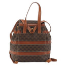 CELINE Macadam Backpack PVC Leather Brown Gold Tone Auth BA14576A-2
