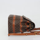 CELINE Macadam Backpack PVC Leather Brown Gold Tone Auth BA14576A-3