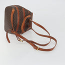 CELINE Macadam Backpack PVC Leather Brown Gold Tone Auth BA14576A-8