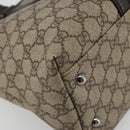 GUCCI GG Supreme Tote Bag PVC Leather Beige Silver 114595 Auth BA14578-14