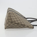 GUCCI GG Supreme Tote Bag PVC Leather Beige Silver 114595 Auth BA14578-3