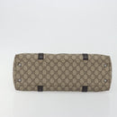 GUCCI GG Supreme Tote Bag PVC Leather Beige Silver 114595 Auth BA14578-5