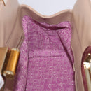 BVLGARI Hand Bag Leather 2way Beige Gold Tone Auth BA14579A-21