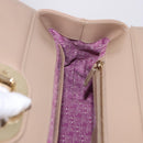 BVLGARI Hand Bag Leather 2way Beige Gold Tone Auth BA14579A-22