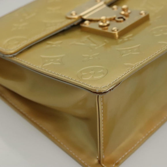 LOUIS VUITTON Monogram Vernis Spring Street Hand Bag Gris M91029 LV Auth BA1458