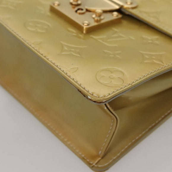 LOUIS VUITTON Monogram Vernis Spring Street Hand Bag Gris M91029 LV Auth BA1458