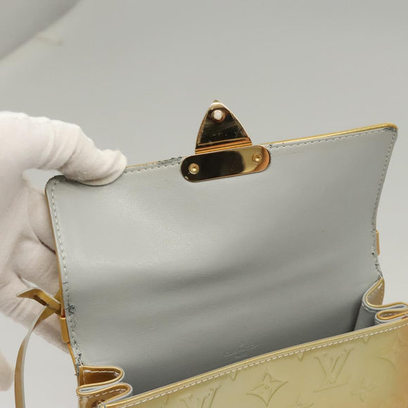 LOUIS VUITTON Monogram Vernis Spring Street Hand Bag Gris M91029 LV Auth BA1458