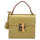 LOUIS VUITTON Monogram Vernis Spring Street Hand Bag Gris M91029 LV Auth BA1458-13