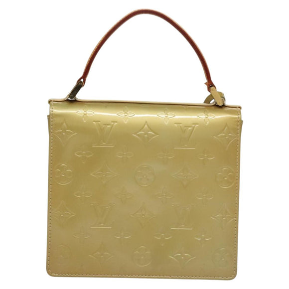 LOUIS VUITTON Monogram Vernis Spring Street Hand Bag Gris M91029 LV Auth BA1458