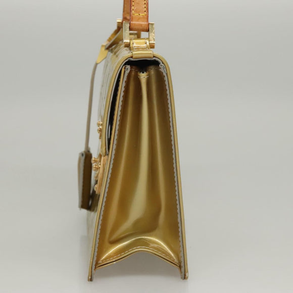 LOUIS VUITTON Monogram Vernis Spring Street Hand Bag Gris M91029 LV Auth BA1458