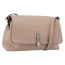 BALLY Shoulder Bag Leather Pink Silver Auth BA14581A-1