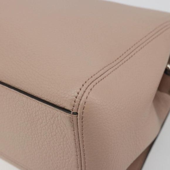 BALLY Shoulder Bag Leather Pink Silver Auth BA14581A