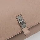 BALLY Shoulder Bag Leather Pink Silver Auth BA14581A-14