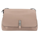 BALLY Shoulder Bag Leather Pink Silver Auth BA14581A-2