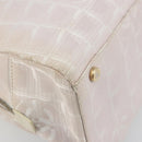 CHANEL New Travel Line Hand Bag Canvas Pink Gold Tone CC Auth BA14582A-13