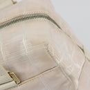 CHANEL New Travel Line Hand Bag Canvas Pink Gold Tone CC Auth BA14582A-14