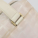 CHANEL New Travel Line Hand Bag Canvas Pink Gold Tone CC Auth BA14582A-15