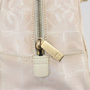 CHANEL New Travel Line Hand Bag Canvas Pink Gold Tone CC Auth BA14582A-16