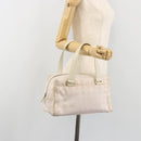 CHANEL New Travel Line Hand Bag Canvas Pink Gold Tone CC Auth BA14582A-26