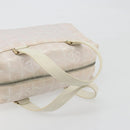 CHANEL New Travel Line Hand Bag Canvas Pink Gold Tone CC Auth BA14582A-7