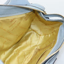 Salvatore Ferragamo Hand Bag Leather Light Blue Gold Tone Auth BA14586-17