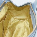 Salvatore Ferragamo Hand Bag Leather Light Blue Gold Tone Auth BA14586-18