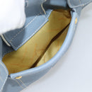 Salvatore Ferragamo Hand Bag Leather Light Blue Gold Tone Auth BA14586-21