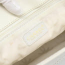 CHANEL Tote Bag Caviar Skin White CC Auth BA14587A-14