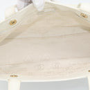 CHANEL Tote Bag Caviar Skin White CC Auth BA14587A-15