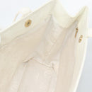 CHANEL Tote Bag Caviar Skin White CC Auth BA14587A-16