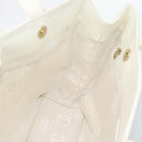 CHANEL Tote Bag Caviar Skin White CC Auth BA14587A-17